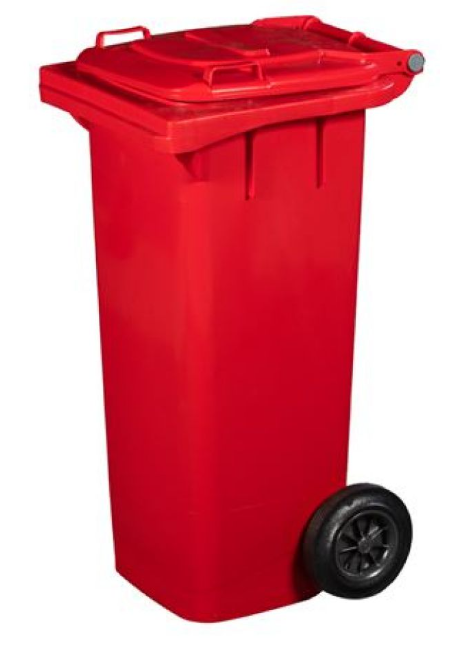 Europubela plastic  80l  culoare rosie Mevatec - Transport inclus